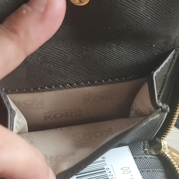 Michael Kors Jet Set Nwt Signature Zip Around Bifold Wallet in Brow… - Picture 10 of 11